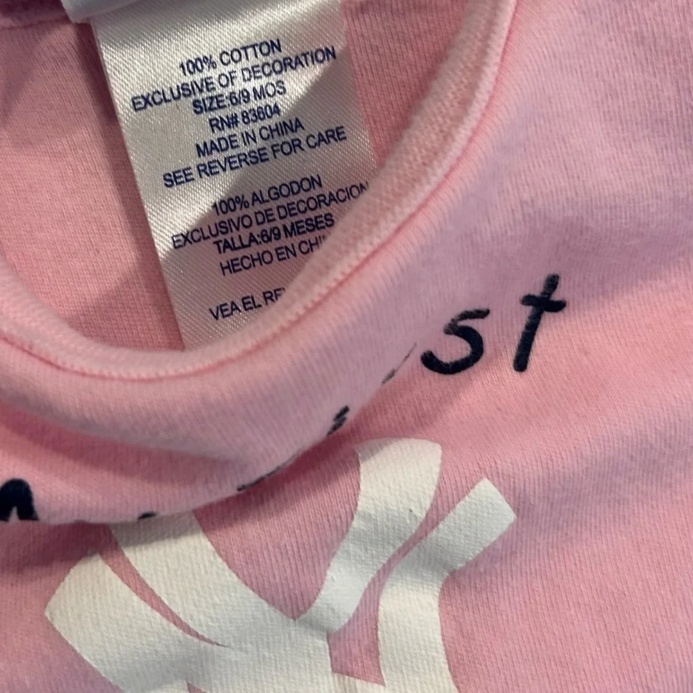 Majestic ”My First NY Yankees Tee” Baby Girl Shirt- Pink/ Size 6-9M